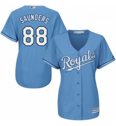 Womens Majestic Kansas City Royals 88 Michael Saunders Replica Light Blue Alternate 1 Cool Base MLB Jersey Womens Majestic Kansas City Royals 88 Michael Saunders Replica Light Blue Alternate 1 Cool Base MLB Jersey
