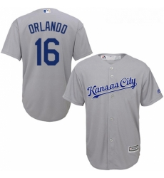 Youth Majestic Kansas City Royals 16 Paulo Orlando Authentic Grey Road Cool Base MLB Jersey Youth Majestic Kansas City Royals 16 Paulo Orlando Authentic Grey Road Cool Base MLB Jersey