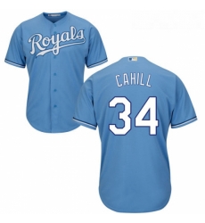 Youth Majestic Kansas City Royals 34 Trevor Cahill Authentic Light Blue Alternate 1 Cool Base MLB Jersey Youth Majestic Kansas City Royals 34 Trevor Cahill Authentic Light Blue Alternate 1 Cool Base MLB Jersey