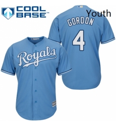 Youth Majestic Kansas City Royals 4 Alex Gordon Authentic Light Blue Alternate 1 Cool Base MLB Jersey Youth Majestic Kansas City Royals 4 Alex Gordon Authentic Light Blue Alternate 1 Cool Base MLB Jersey
