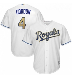 Youth Majestic Kansas City Royals 4 Alex Gordon Replica White Home Cool Base MLB Jersey Youth Majestic Kansas City Royals 4 Alex Gordon Replica White Home Cool Base MLB Jersey