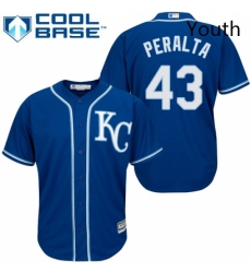 Youth Majestic Kansas City Royals 43 Wily Peralta Replica Blue Alternate 2 Cool Base MLB Jersey Youth Majestic Kansas City Royals 43 Wily Peralta Replica Blue Alternate 2 Cool Base MLB Jersey