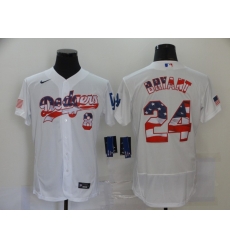 Dodgers 8 26 24 Kobe Bryant White USA Flag Fashion Nike Cool Base Jersey Dodgers 8 26 24 Kobe Bryant White USA Flag Fashion Nike Cool Base Jersey
