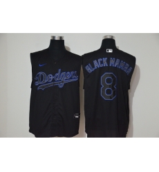 Dodgers 8 Black Mamba Black Nike Cool Base Sleeveless Jersey Dodgers 8 Black Mamba Black Nike Cool Base Sleeveless Jersey