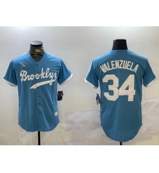 Los Angeles Dodgers 34 Fernando Valenzuela blue Authentic Collection Stitched MLB Jersey Los Angeles Dodgers 34 Fernando Valenzuela blue Authentic Collection Stitched MLB Jersey