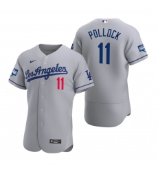 Men Los Angeles Dodgers 11 A J Pollock Gray 2020 World Series Champions Road Flex Base Jersey Men Los Angeles Dodgers 11 A J Pollock Gray 2020 World Series Champions Road Flex Base Jersey