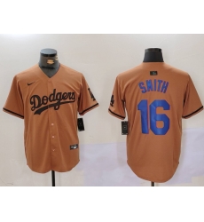 Men Los Angeles Dodgers 16 Will Smith Brown Cool Base Stitched Baseball Jersey Men Los Angeles Dodgers 16 Will Smith Brown Cool Base Stitched Baseball Jersey