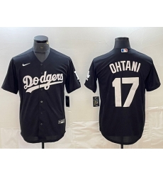 Men Los Angeles Dodgers 17 Shohei Ohtani Black Cool Base Stitched Jersey Men Los Angeles Dodgers 17 Shohei Ohtani Black Cool Base Stitched Jersey
