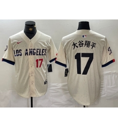 Men Los Angeles Dodgers 17 Shohei Ohtani Cream Stitched Baseball Jersey 6 II Men Los Angeles Dodgers 17 Shohei Ohtani Cream Stitched Baseball Jersey 6 II