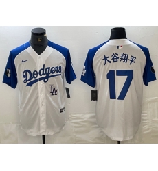 Men Los Angeles Dodgers 17 Shohei Ohtani White Blue Vin Patch Cool Base Stitched Baseball Jersey 7 Men Los Angeles Dodgers 17 Shohei Ohtani White Blue Vin Patch Cool Base Stitched Baseball Jersey 7
