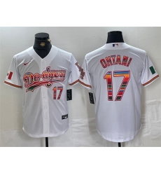 Men Los Angeles Dodgers 17 Shohei Ohtani White Mexico Cool Base Stitched Baseball Jersey Men Los Angeles Dodgers 17 Shohei Ohtani White Mexico Cool Base Stitched Baseball Jersey
