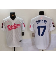 Men Los Angeles Dodgers 17 Shohei Ohtani White Pink Vin 26 Kobe Patch Stitched Baseball Jersey Men Los Angeles Dodgers 17 Shohei Ohtani White Pink Vin 26 Kobe Patch Stitched Baseball Jersey
