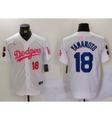Men Los Angeles Dodgers 18 Yoshinobu Yamamoto White Pink Vin 26 Kobe Patch Stitched Baseball Jerseys Men Los Angeles Dodgers 18 Yoshinobu Yamamoto White Pink Vin 26 Kobe Patch Stitched Baseball Jerseys