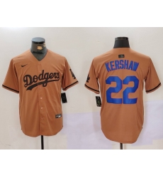 Men Los Angeles Dodgers 22 22 Clayton Kershaw Brown Cool Base Stitched Baseball Jersey 7 Men Los Angeles Dodgers 22 22 Clayton Kershaw Brown Cool Base Stitched Baseball Jersey 7