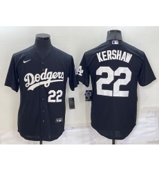 Men Los Angeles Dodgers 22 Clayton Kershaw Black Cool Base Stitched Baseball Jersey Men Los Angeles Dodgers 22 Clayton Kershaw Black Cool Base Stitched Baseball Jersey