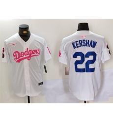 Men Los Angeles Dodgers 22 Clayton Kershaw White Pink Vin 26 Kobe Patch Stitched Baseball Jersey Men Los Angeles Dodgers 22 Clayton Kershaw White Pink Vin 26 Kobe Patch Stitched Baseball Jersey