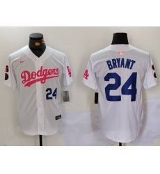 Men Los Angeles Dodgers 24 Kobe Bryant White Pink Vin 26 Kobe Patch Stitched Baseball Jersey 9 Men Los Angeles Dodgers 24 Kobe Bryant White Pink Vin 26 Kobe Patch Stitched Baseball Jersey 9