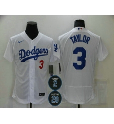Men Los Angeles Dodgers 3 Chris Taylor White 232 20 Patch Stitched MLB Flex Base Nike Jersey Men Los Angeles Dodgers 3 Chris Taylor White 232 20 Patch Stitched MLB Flex Base Nike Jersey