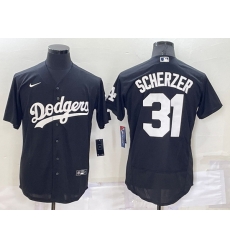 Men Los Angeles Dodgers 31 Max Scherzer Black Flex Base Stitched Baseball Jerseyy Men Los Angeles Dodgers 31 Max Scherzer Black Flex Base Stitched Baseball Jerseyy
