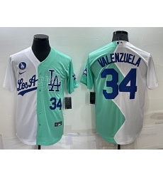 Men Los Angeles Dodgers 34 Fernando Valenzuela 2022 All Star White Green Cool Base Stitched Baseball Jersey Men Los Angeles Dodgers 34 Fernando Valenzuela 2022 All Star White Green Cool Base Stitched Baseball Jersey