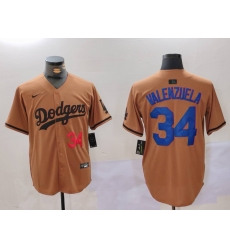 Men Los Angeles Dodgers 34 Fernando Valenzuela Brown Cool Base Stitched Baseball Jersey 6 Men Los Angeles Dodgers 34 Fernando Valenzuela Brown Cool Base Stitched Baseball Jersey 6