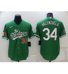 Men Los Angeles Dodgers 34 Toro Valenzuela Green Stitched Baseball jersey Men Los Angeles Dodgers 34 Toro Valenzuela Green Stitched Baseball jersey