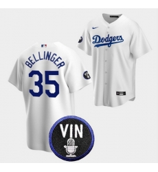 Men Los Angeles Dodgers 35 Cody Bellinger 2022 White Vin Scully Patch Cool Base Stitched Baseball Jersey Men Los Angeles Dodgers 35 Cody Bellinger 2022 White Vin Scully Patch Cool Base Stitched Baseball Jersey