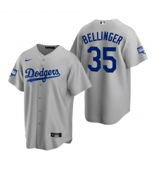 Men Los Angeles Dodgers 35 Cody Bellinger Gray 2020 World Series Champions Replica Jersey Men Los Angeles Dodgers 35 Cody Bellinger Gray 2020 World Series Champions Replica Jersey