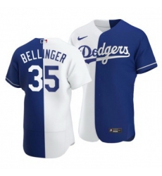 Men Los Angeles Dodgers 35 Cody Bellinger Split White Blue Two Tone Jersey Men Los Angeles Dodgers 35 Cody Bellinger Split White Blue Two Tone Jersey