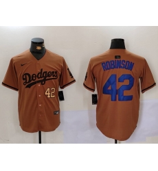 Men Los Angeles Dodgers 42 Jackie Robinson Brown Cool Base Stitched Baseball Jersey 5 Men Los Angeles Dodgers 42 Jackie Robinson Brown Cool Base Stitched Baseball Jersey 5