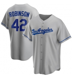 Men Los Angeles Dodgers #42 Jackie Robinson Gray Stitched Cool Base Jersey Men Los Angeles Dodgers #42 Jackie Robinson Gray Stitched Cool Base Jersey