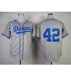 Men Los Angeles Dodgers #42 Jackie Robinson Gray Stitched Road Jersey Men Los Angeles Dodgers #42 Jackie Robinson Gray Stitched Road Jersey