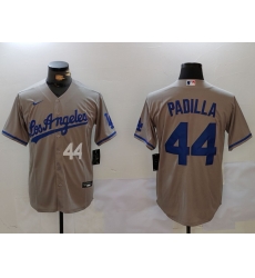 Men Los Angeles Dodgers 44 Vicente Padilla Grey Cool Base Stitched Baseball Jersey 9 Men Los Angeles Dodgers 44 Vicente Padilla Grey Cool Base Stitched Baseball Jersey 9