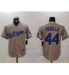 Men Los Angeles Dodgers 44 Vicente Padilla Grey Cool Base Stitched Baseball Jersey Men Los Angeles Dodgers 44 Vicente Padilla Grey Cool Base Stitched Baseball Jersey