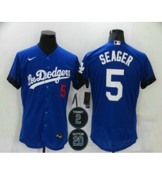 Men Los Angeles Dodgers 5 Corey Seager Blue 2 20 Patch City Connect Flex Base Stitched Jersey Men Los Angeles Dodgers 5 Corey Seager Blue 2 20 Patch City Connect Flex Base Stitched Jersey
