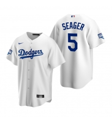 Men Los Angeles Dodgers 5 Corey Seager White 2020 World Series Champions Replica Jersey Men Los Angeles Dodgers 5 Corey Seager White 2020 World Series Champions Replica Jersey