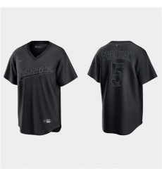 Men Los Angeles Dodgers 5 Freddie Freeman Black Pitch Black Fashion Replica Stitched Jersey Men Los Angeles Dodgers 5 Freddie Freeman Black Pitch Black Fashion Replica Stitched Jersey