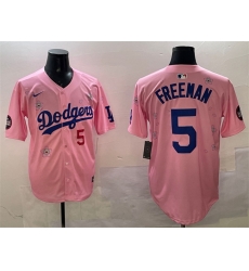 Men Los Angeles Dodgers 5 Freddie Freeman Pink 2025 Tokyo Series Limited Stitched Baseball Jersey Men Los Angeles Dodgers 5 Freddie Freeman Pink 2025 Tokyo Series Limited Stitched Baseball Jersey