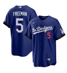 Men Los Angeles Dodgers 5 Freddie Freeman Royal City Connect Cool Base Stitched Baseball jersey Men Los Angeles Dodgers 5 Freddie Freeman Royal City Connect Cool Base Stitched Baseball jersey