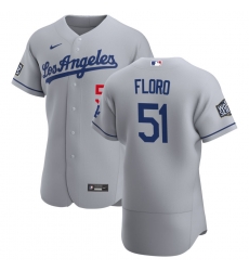 Men Los Angeles Dodgers 51 Dylan Floro Men Nike Gray Road 2020 World Series Bound Flex Base Team MLB Jersey Men Los Angeles Dodgers 51 Dylan Floro Men Nike Gray Road 2020 World Series Bound Flex Base Team MLB Jersey