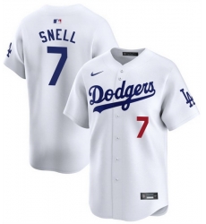 Men Los Angeles Dodgers 7 Blake Snell White 2024 Home Limited Stitched Baseball Jersey Men Los Angeles Dodgers 7 Blake Snell White 2024 Home Limited Stitched Baseball Jersey