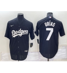 Men Los Angeles Dodgers 7 Julio Urias Black Cool Base Stitched Jerseyy Men Los Angeles Dodgers 7 Julio Urias Black Cool Base Stitched Jerseyy