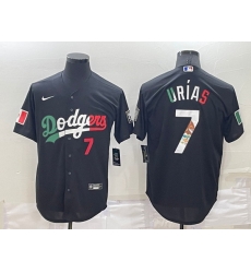 Men Los Angeles Dodgers 7 Julio Urias Black Mexico Cool Base Stitched Baseball Jersey Men Los Angeles Dodgers 7 Julio Urias Black Mexico Cool Base Stitched Baseball Jersey