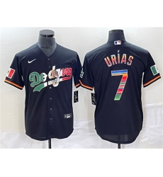 Men Los Angeles Dodgers 7 Julio Urias Black Mexico Cool Base Stitched JerseyS Men Los Angeles Dodgers 7 Julio Urias Black Mexico Cool Base Stitched JerseyS