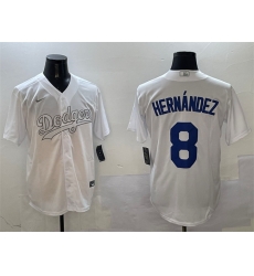 Men Los Angeles Dodgers 8 Enrique Hernandez White Fashion Cool Base Stitched Baseball Jersey Men Los Angeles Dodgers 8 Enrique Hernandez White Fashion Cool Base Stitched Baseball Jersey