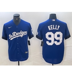 Men Los Angeles Dodgers 99 Joe Kelly Blue City Connect Cool Base Stitched Baseball Jersey Men Los Angeles Dodgers 99 Joe Kelly Blue City Connect Cool Base Stitched Baseball Jersey