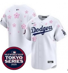 Men Los Angeles Dodgers Blank White 2025 Tokyo Series Limited Stitched Baseball Jersey Men Los Angeles Dodgers Blank White 2025 Tokyo Series Limited Stitched Baseball Jersey