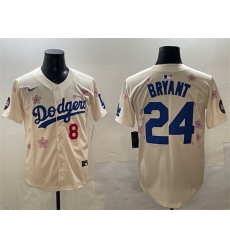 Men Los Angeles Dodgers Front 8 Back 24 Kobe Bryant Cream 2025 Tokyo Series Limited Stitched Baseball Jersey Men Los Angeles Dodgers Front 8 Back 24 Kobe Bryant Cream 2025 Tokyo Series Limited Stitched Baseball Jersey