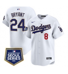 Men Los Angeles Dodgers Front 8 Back 24 Kobe Bryant White 2024 World Tour Seoul Series Home Limited Stitched Baseball Jersey Men Los Angeles Dodgers Front 8 Back 24 Kobe Bryant White 2024 World Tour Seoul Series Home Limited Stitched Baseball Jersey