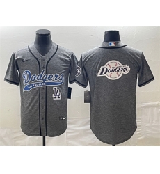 Men Los Angeles Dodgers Gray Team Big Logo With Patch Cool Base Stitched Baseball Jerseys Men Los Angeles Dodgers Gray Team Big Logo With Patch Cool Base Stitched Baseball Jerseys